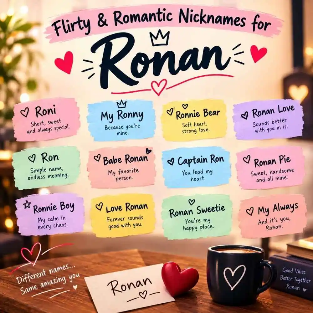 Flirty And Romantic Nickname For Ronan