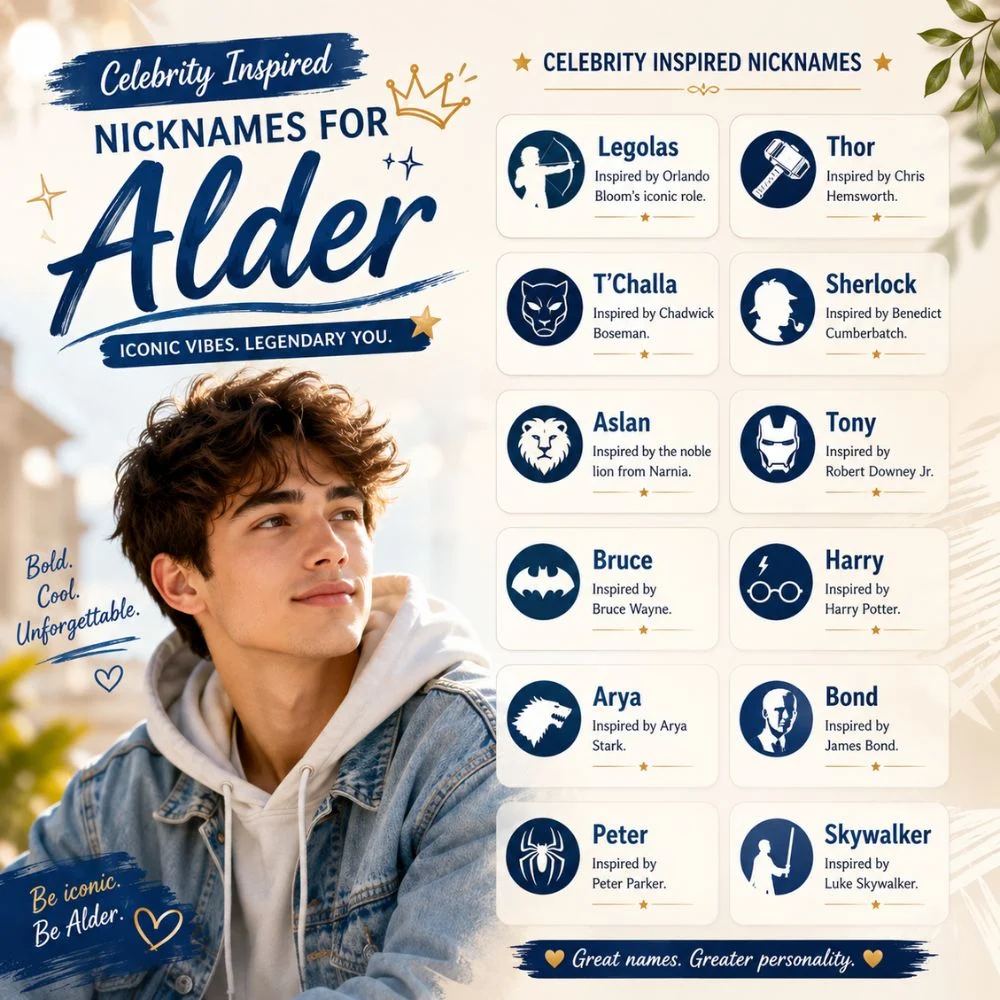 Celebrity Inspired Nicknames For Alder