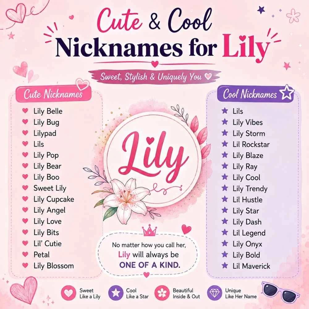 Cute And Cool Nicknames For Lily