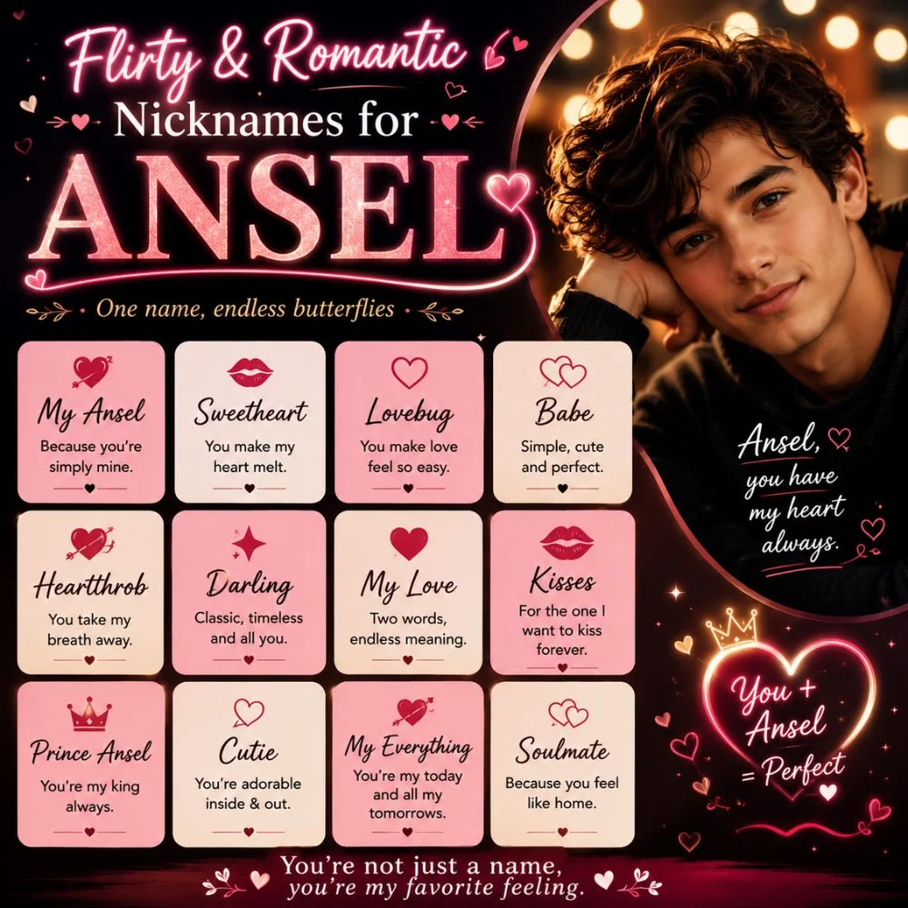 Flirty And Romantic Nicknames For Ansel