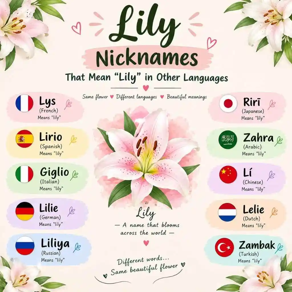 Lily Nicknames That Mean Lily In Other Languages
