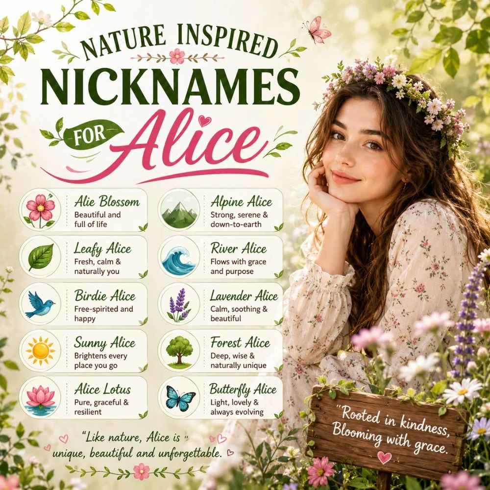 Nature Inspired Nicknames For Alice