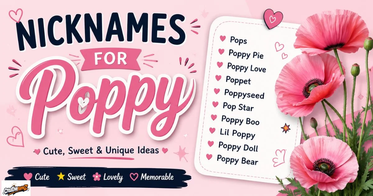 Nicknames For Poppy