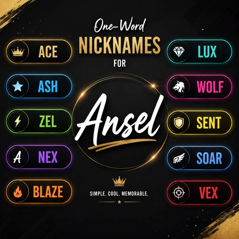 One Word Nicknames For Ansel