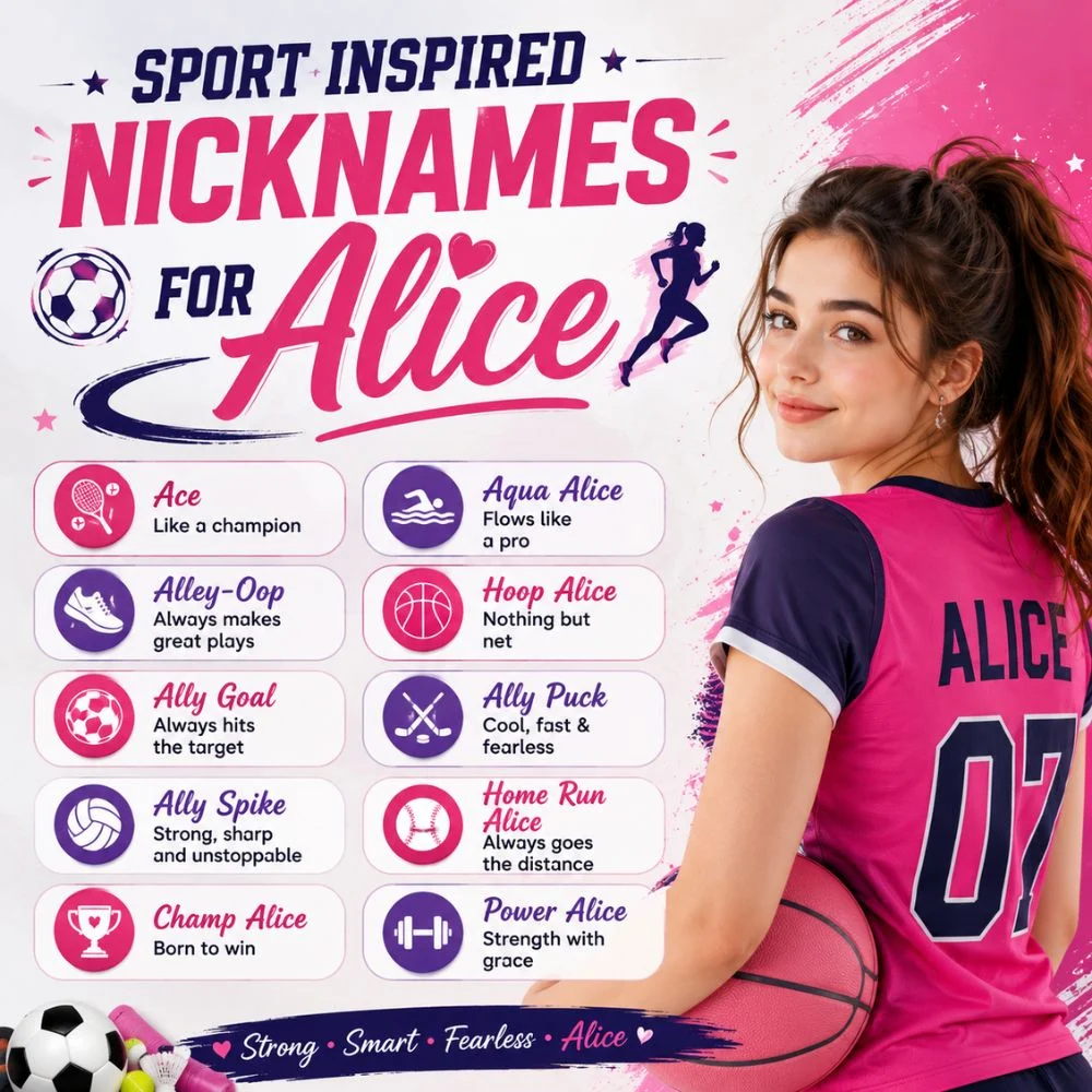 Sport Inspired Nicknames For Alice