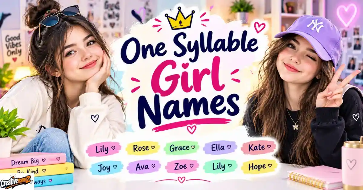One Syllable Girl Names