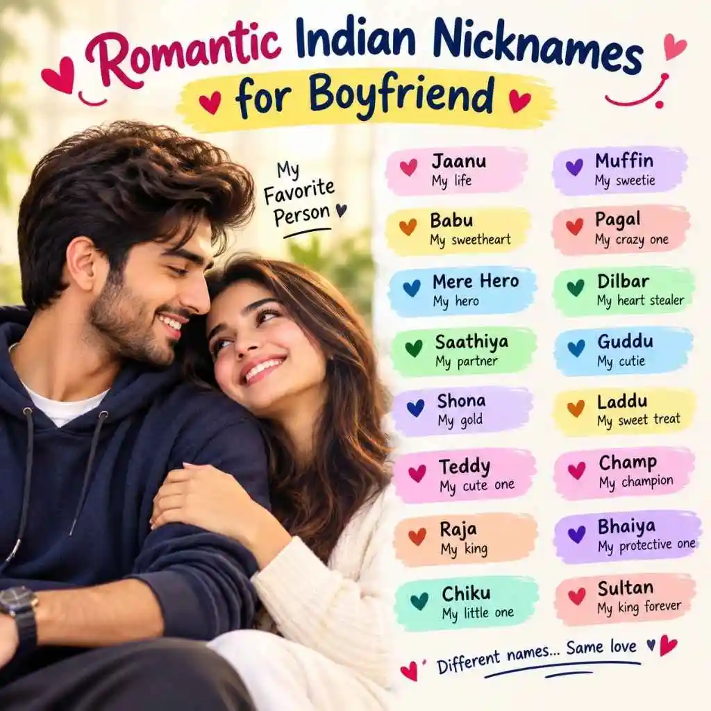 Romantic Indian Nicknames For Boyfriend